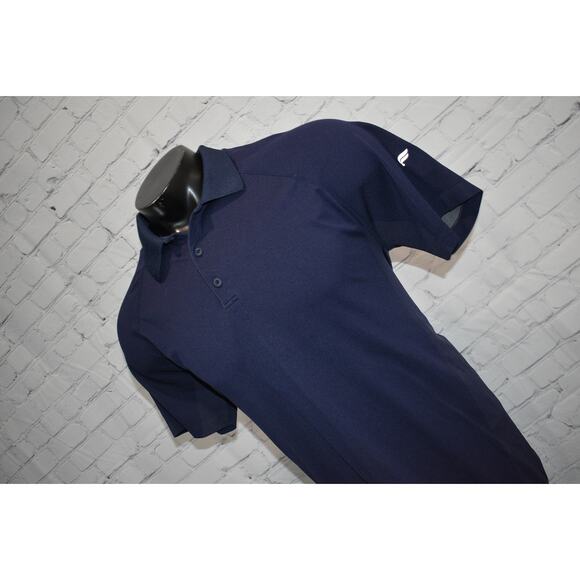 Fabletics Golf Polo Shirt Men Size Large Performance Nylon Polyester Blend Blue - Picture 6 of 6